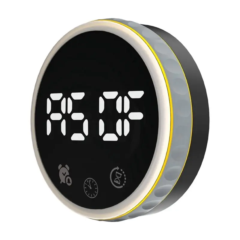 B97A-Kitchen Baking Alarm Magnetic Rotating Circular Timer Student Time Management 7 Color Marquee