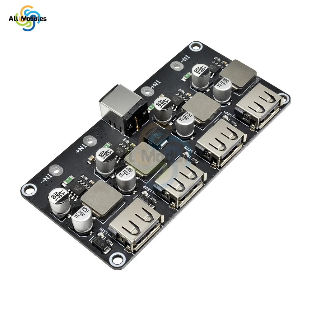 USB QC3.0 QC2.0 USB DC-DC Buck Converter Charging Step Down Module Input 8V-30V to Fast Quick Charger Circuit Board