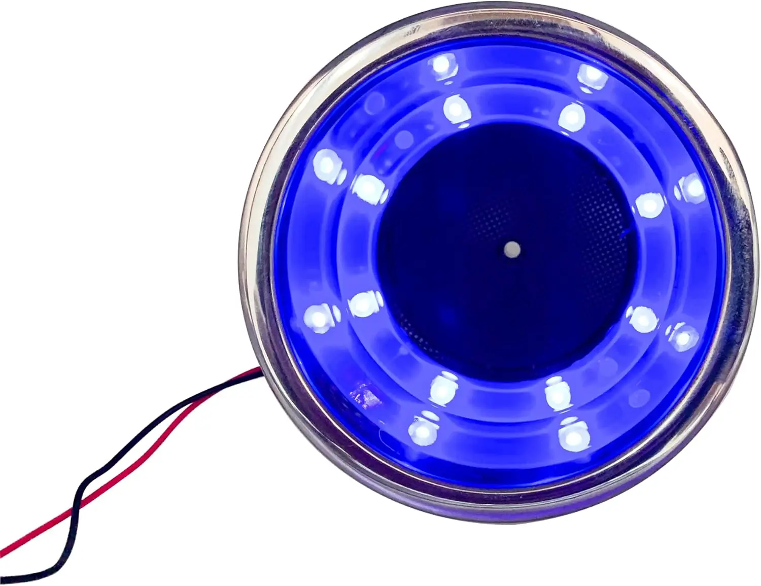 2 Stück Boot-Getränkehalter aus Edelstahl mit Blauer LED-Beleuchtung und Abfluss für Boot, Wohnmobil und Camper