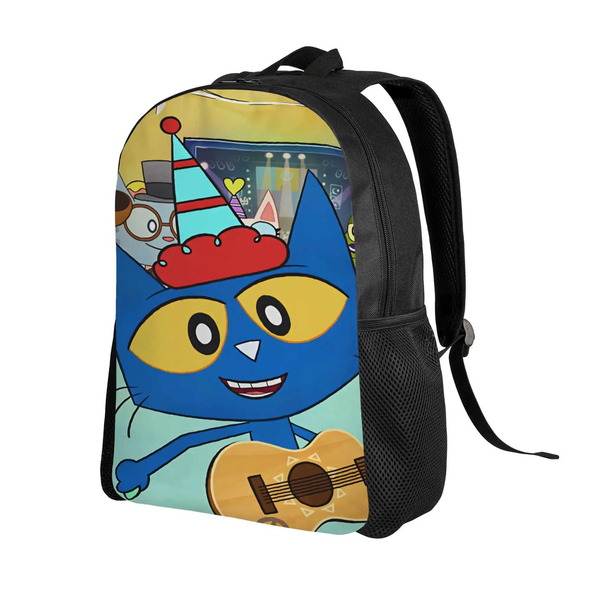 Pete The Cat Stars Comic Backpack  Workout Backpacks Women Men Novelty School Bags Designer Soft Rucksack