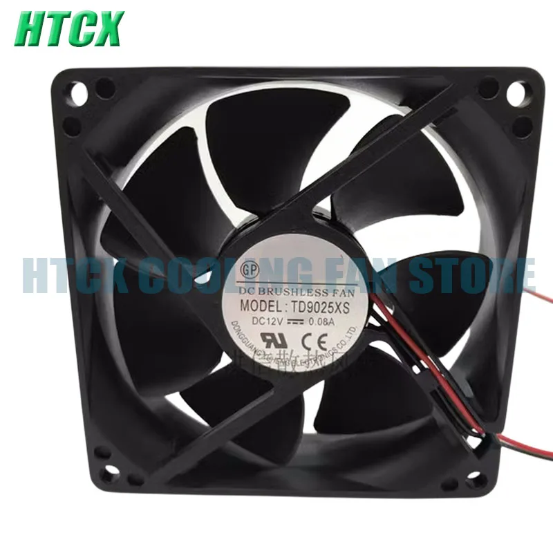 DC12V 9025 TD9025XS Cooling Fan 0.08A 2-PIN 90*90*25MM New Chassis Cooler