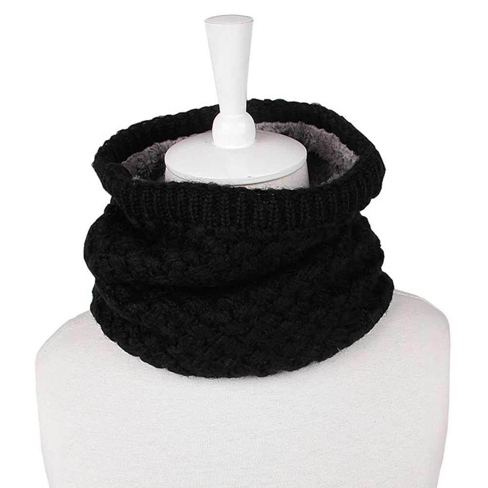 

Scarf Warm Knitted Neck Warmer Korean Version Winter Neckerchief Circle Men and Women