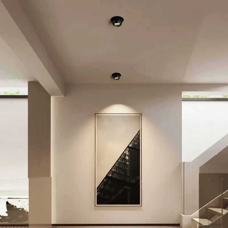 Rotondo 360 °   Ruota dimmerabile LED COB da incasso AC90V-220V Faretto da incasso 7W10W12W15W Faretto da soffitto Sfondo Soggiorno interno