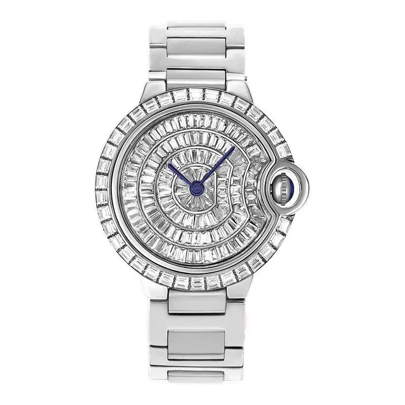 Women Luxury Quartz Watch Designer Handmade Diamonds Fashion Stainless Steel Brand Elegant Office Ladies Wristwatches