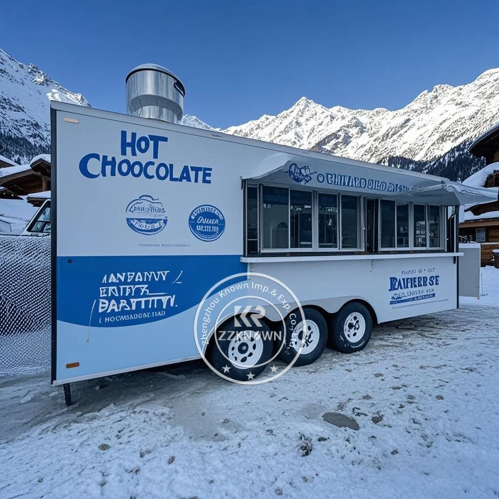 

2025 Europe Standard Food Truck Concession Food Kiosk Trailer Catering Cart Street Outdoor Mobile Food Trailer