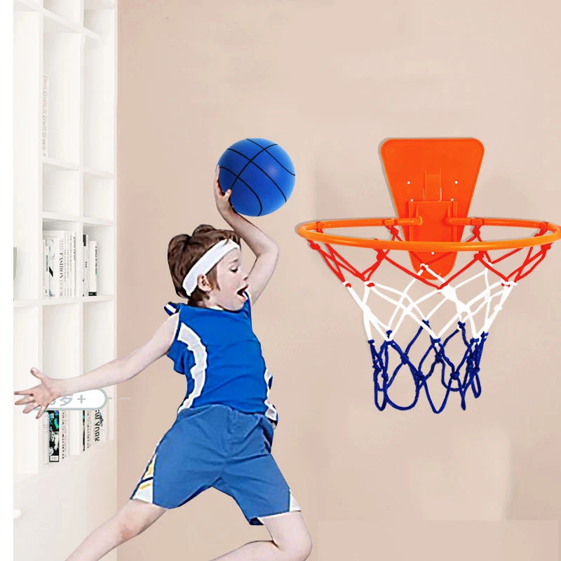 Indoor basketball hoop without drilling, wall-mounted, adjustable simple basketball hoop