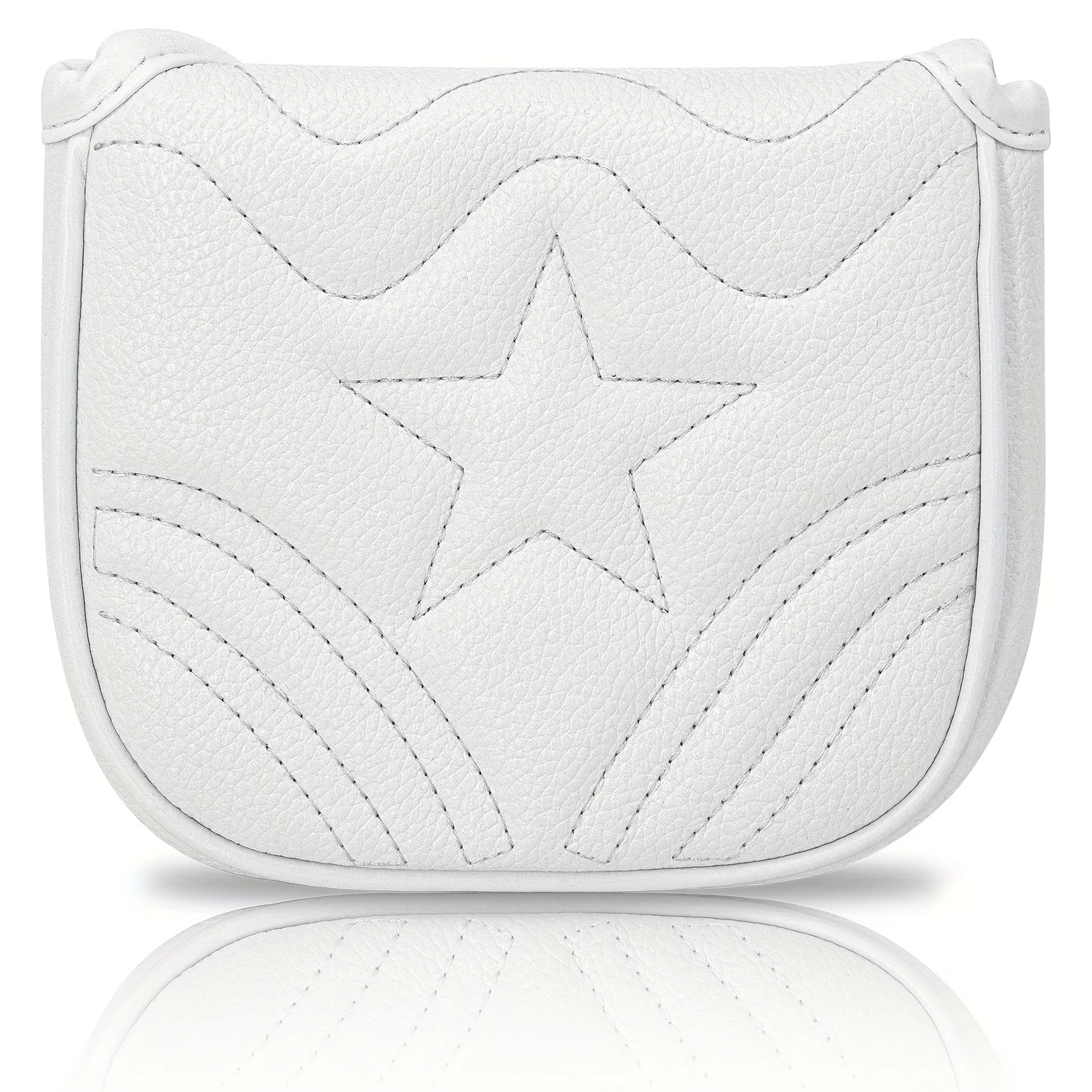 White Putter Head Cover Compatible for Putter - Durable Protective Clubhead, Elegant for Training Drills