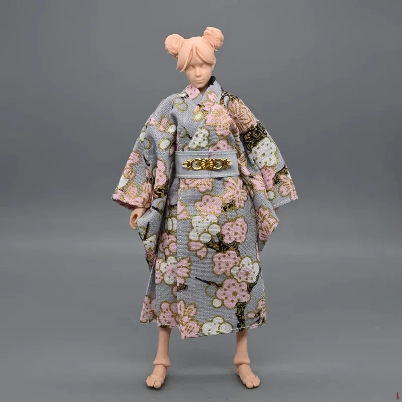 1/12 Maßstab Weibliches Kimono-Bademantel-Kleidungsset Modell Passend für 6'' Soldier Fury NT-04 CFTOYS Romankey Actionfigur-Körper – Detail 4