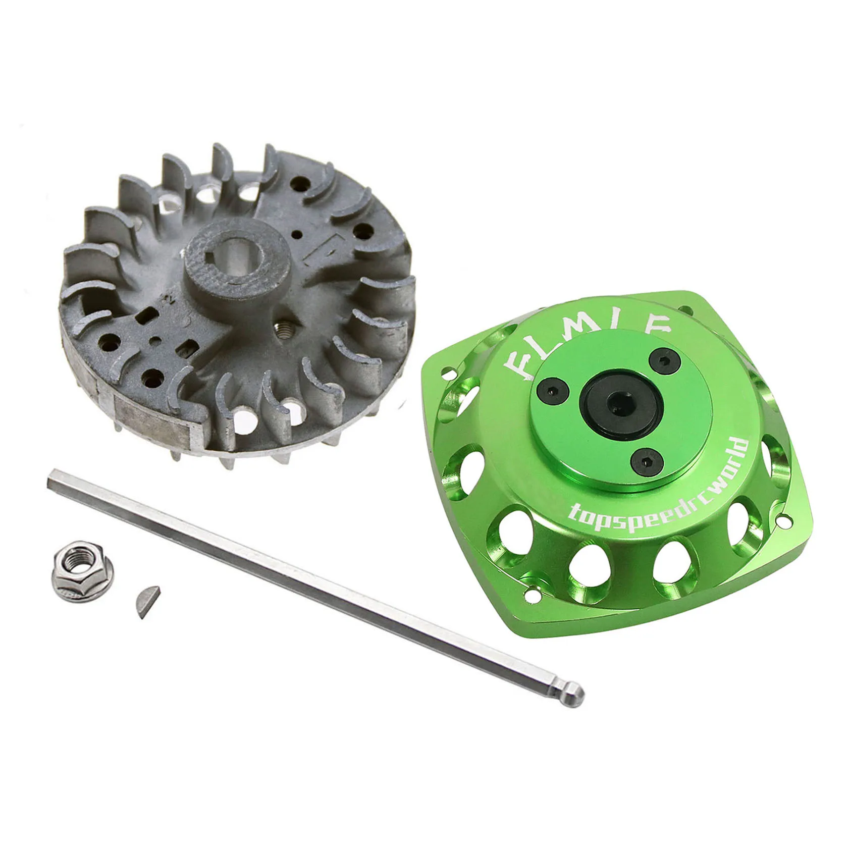 FLMLF 23CC-58CC Motor Metalen Roto Starter of Vliegwiel Kit voor 1/5 Rc Auto Hpi Rofun Km Rovan Baja Losi FG DBXL GoPed Redcat Onderdelen - afbeelding 2