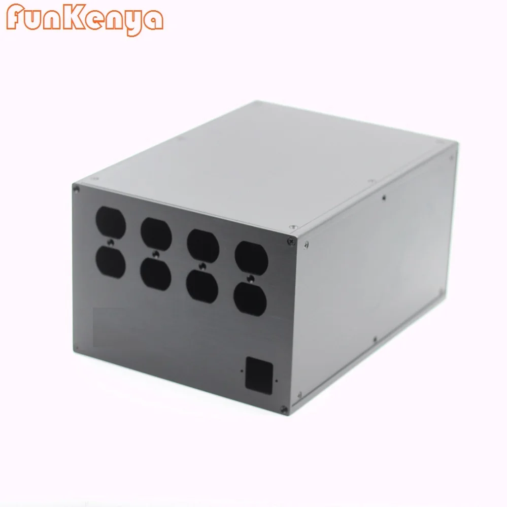 231x170x311mm EU US Plug Power Box Hifi Home Audio Headphone Case Aluminum Preamp Tube Shell DIY Frame