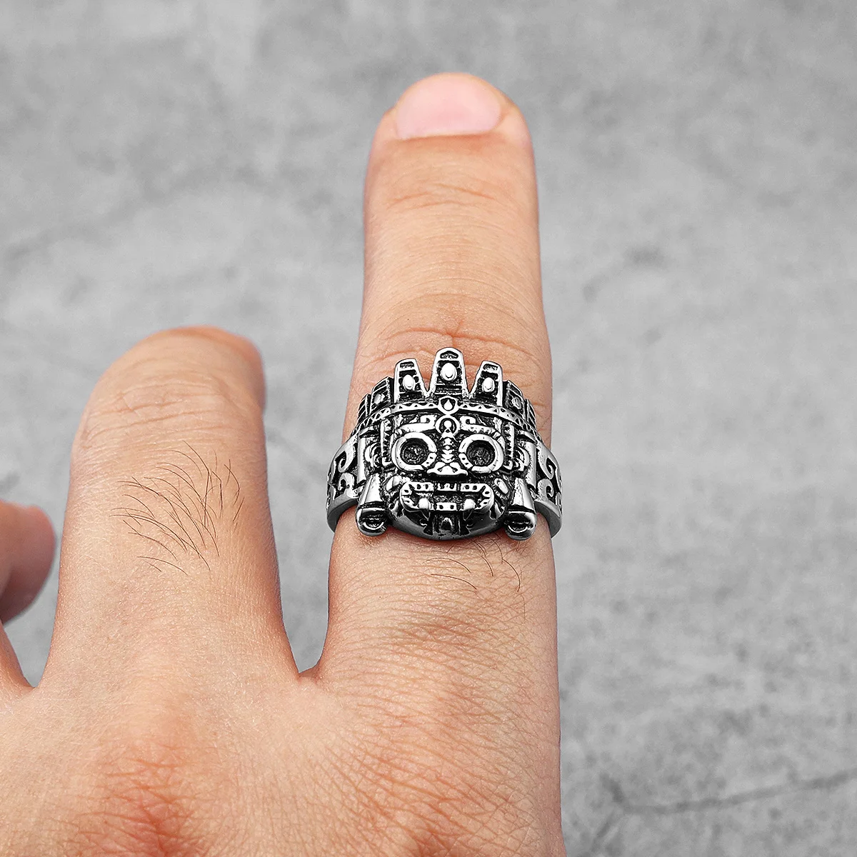 Vintage Totems Skull Men Rings Stainless Steel Women Jewelry Punk New In Rock Fashion Accessories Gift Wholesale Dropshiping