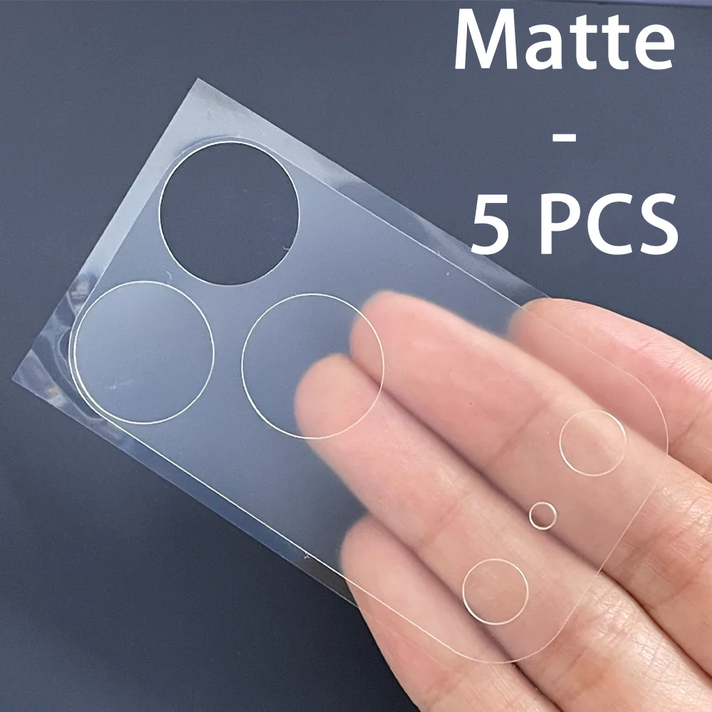 3 - 5 stuks HD / matte beschermfolie voor de lens, met vezelbasis, voor iPhone 18 Pro Max en 17 Pro. Transparante vezelfolie voor de lens en het chassis. ﻿