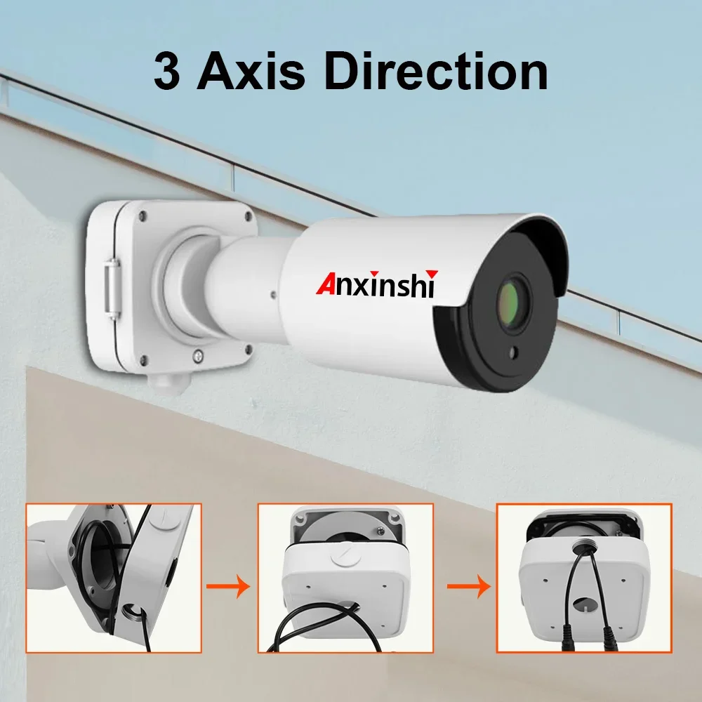4k Camera 8MP 10X Zoom 5~50mm Lens Super WDR 120DB Bullet Camera AHD TVI CVI CVBS Support UTC Control