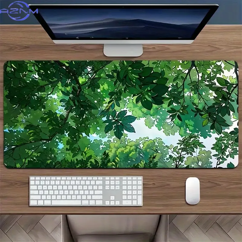 Vintage Iron Leaf Extra Large Gaming Desk Mat, Thick Non-Slip Washable Rubber Mouse Pad, Precise Tracking Decor Pad for Game Off