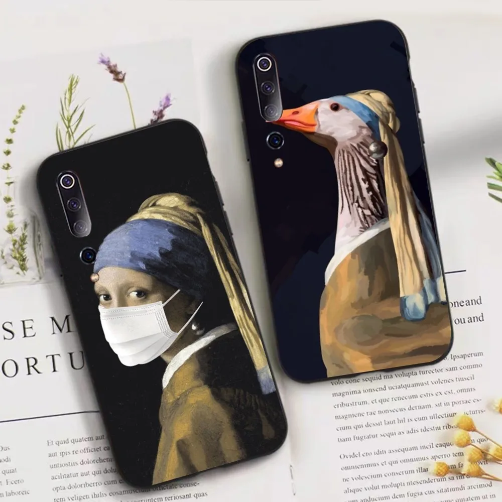 Girl With A Pearl Earring Vermeer Phone Case For Xiaomi Mi 5X 8 9 10 11 12 lite pro 10T PocoX3pro PocoM3 Note 10 pro lite