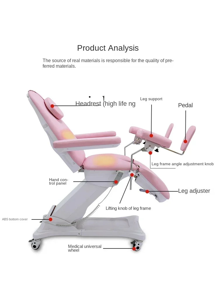 XL gynecological examination bed electric lift bed care rinse bed