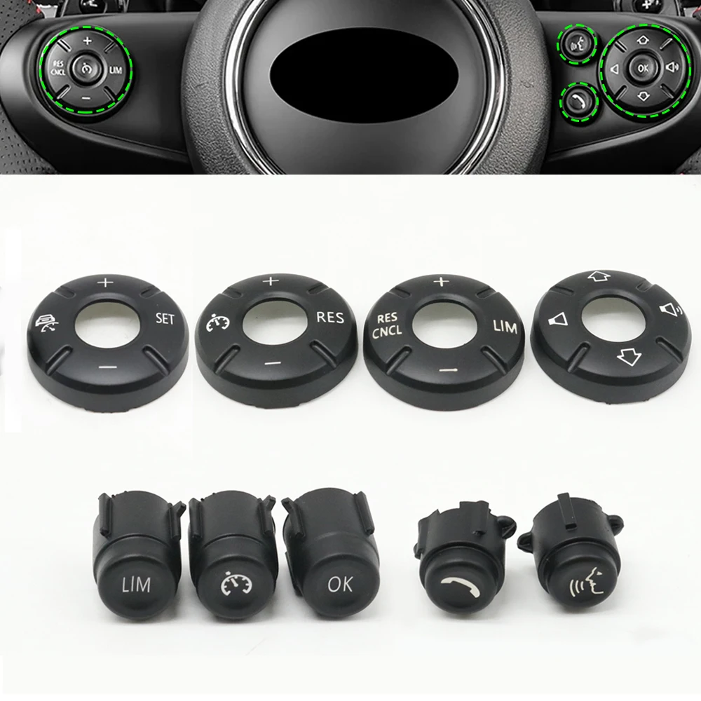For BMW MINI Cooper Clubman Countryman F55 F56 F57 F60 14-21 Steering Wheel Volume Adjustment Switch Cruise Control Button Cover