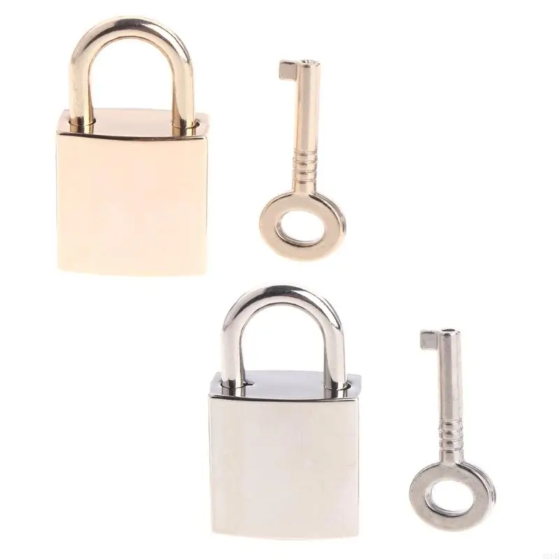 A2UD Mini Square Archaize Candars con metal llave para bloqueo joyero inicio deseos candado decorativo para