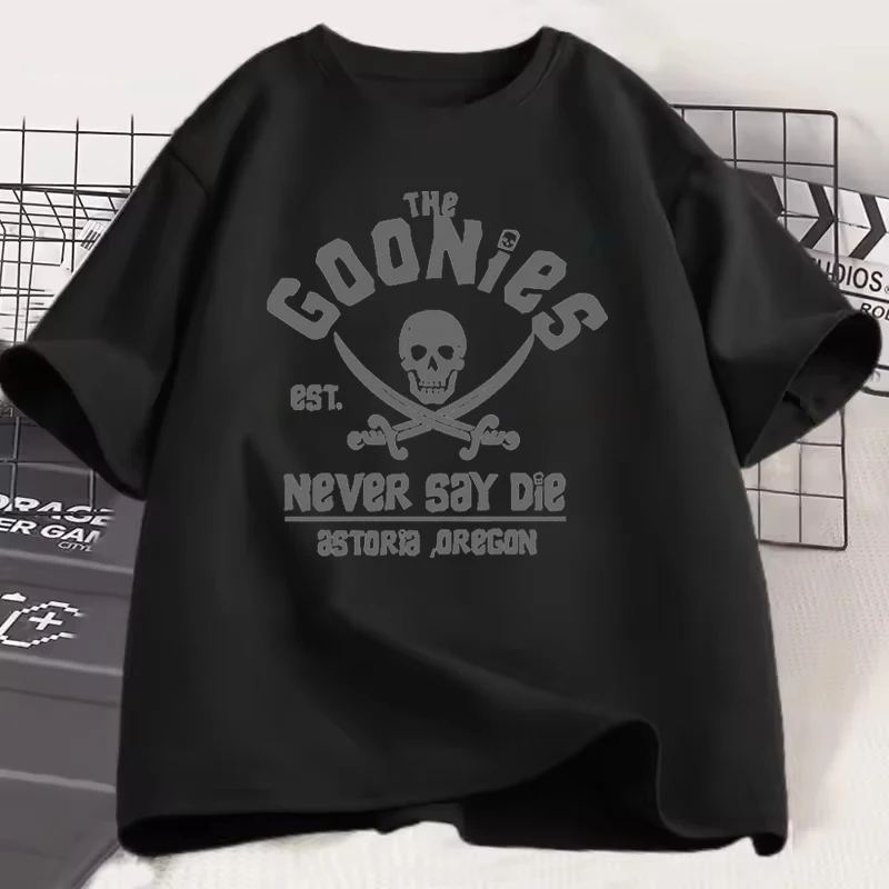 

Men's Goonies Never Say Death T-shirt Fun Short Sleeve Round Neck T-shirt Adult T-shirt Extra Large Breathable Street Fashion T-