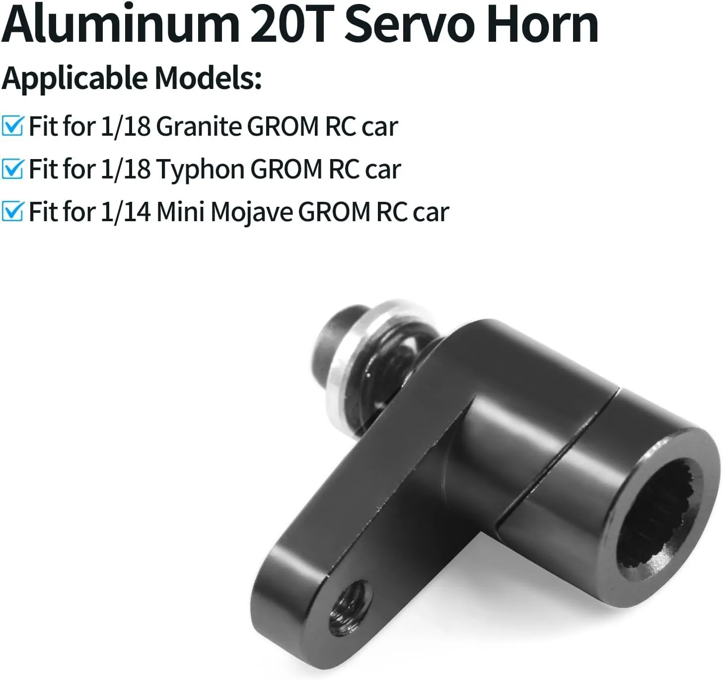 20T Metal Servo Arm for 1/18 TYPHON GRANITE 1/14 MOJAVE RC Car Metal Upgrade OP Accessories Parts