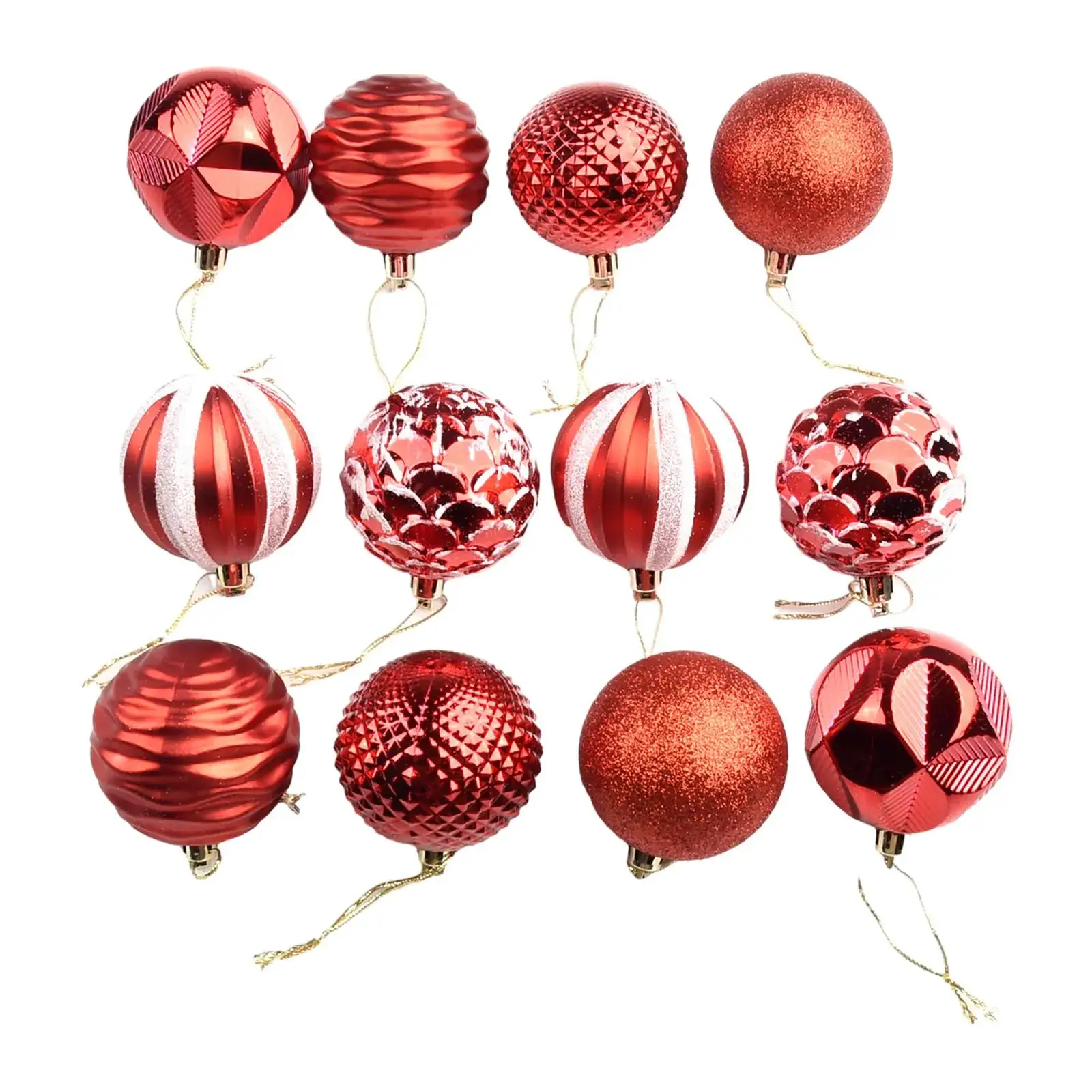 12PCS 6CM Christmas Ball Ornaments Xmas Tree Hanging Pendant For Christmas Decorations 2025 Navidad New Year Gifts Green Pink