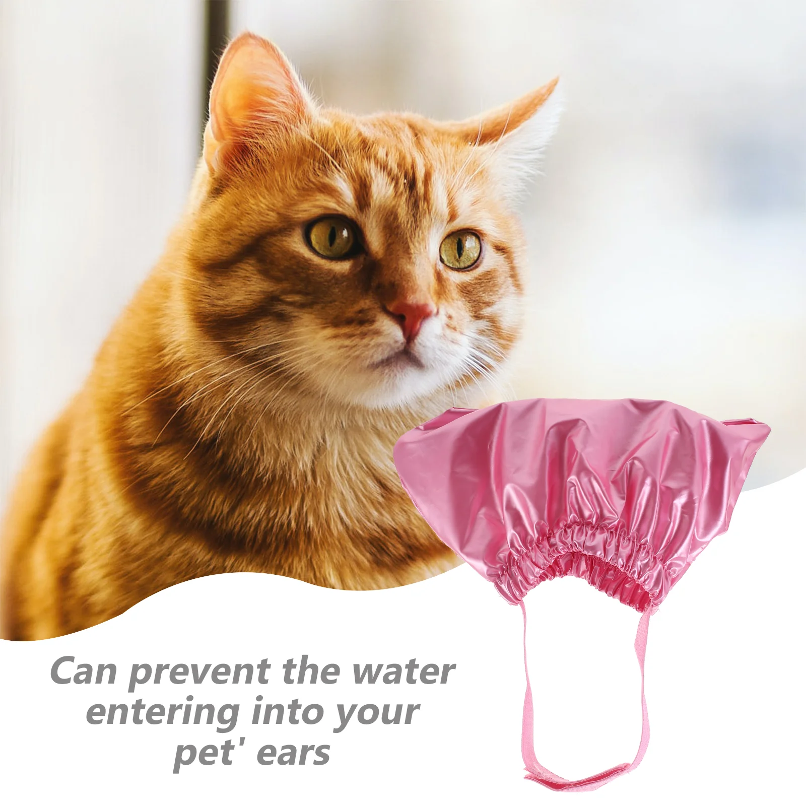 Pet Shower Cap Dog Caps Pets Cat Hat Ear Covers for Bath Household Pink Shield Kitten Waterproof