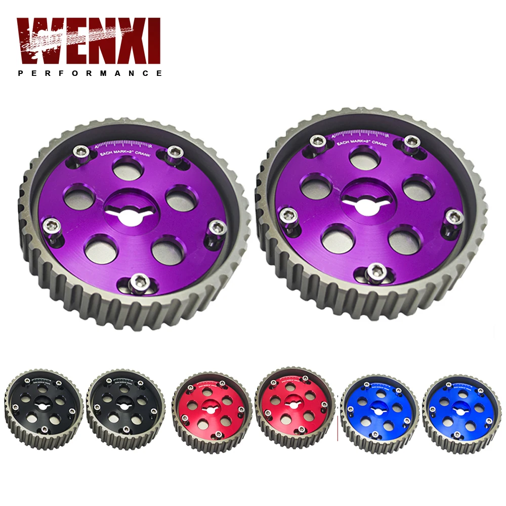 (One Pair) 2pcs Adjustable CAM GEARS KIT FOR Suzuki Swift GTI G13B cam pulley (Blue,Red,Purple,Black) WX6543