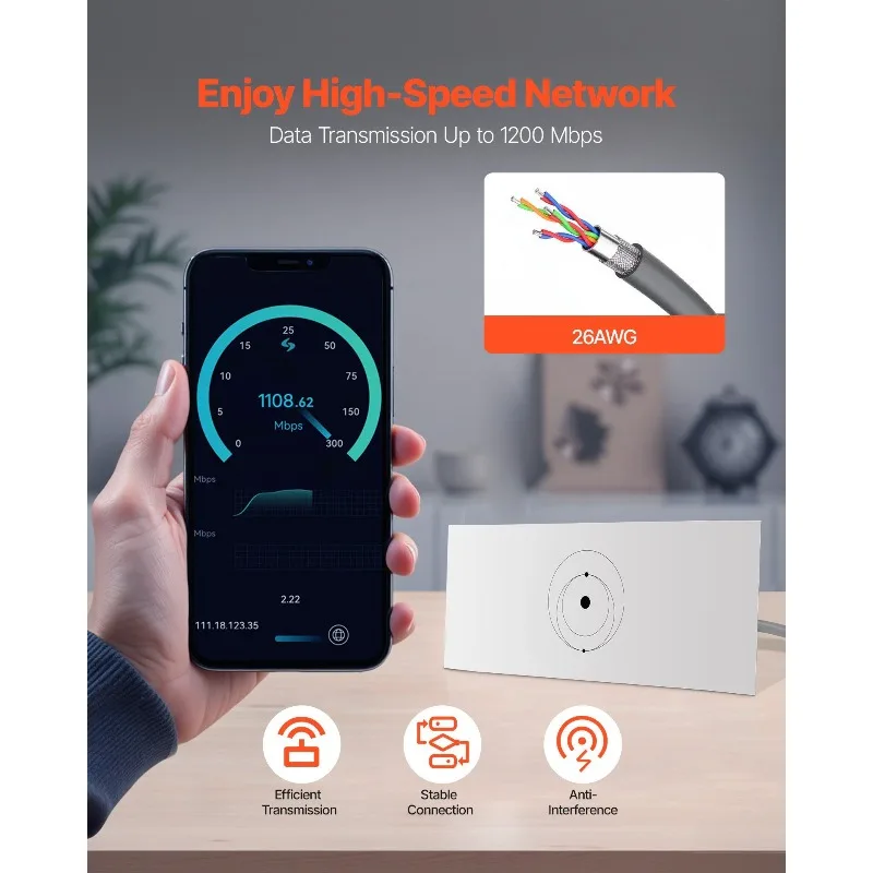 كابل تمديد Starlink Gen 3 بطول 150 قدم للجيل القياسي 3 1200 ميجاهرت في الثانية #4