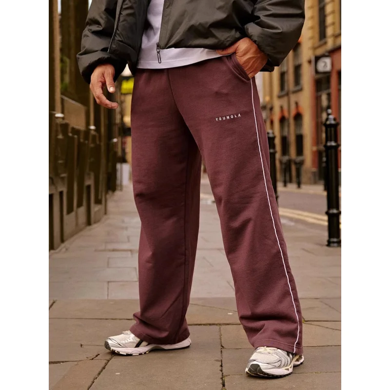 

2025Autumn New American Style Men's Sweatpants Joggers Sports Fitness Training Long Pants Cotton Embroidered Wide-leg Pants