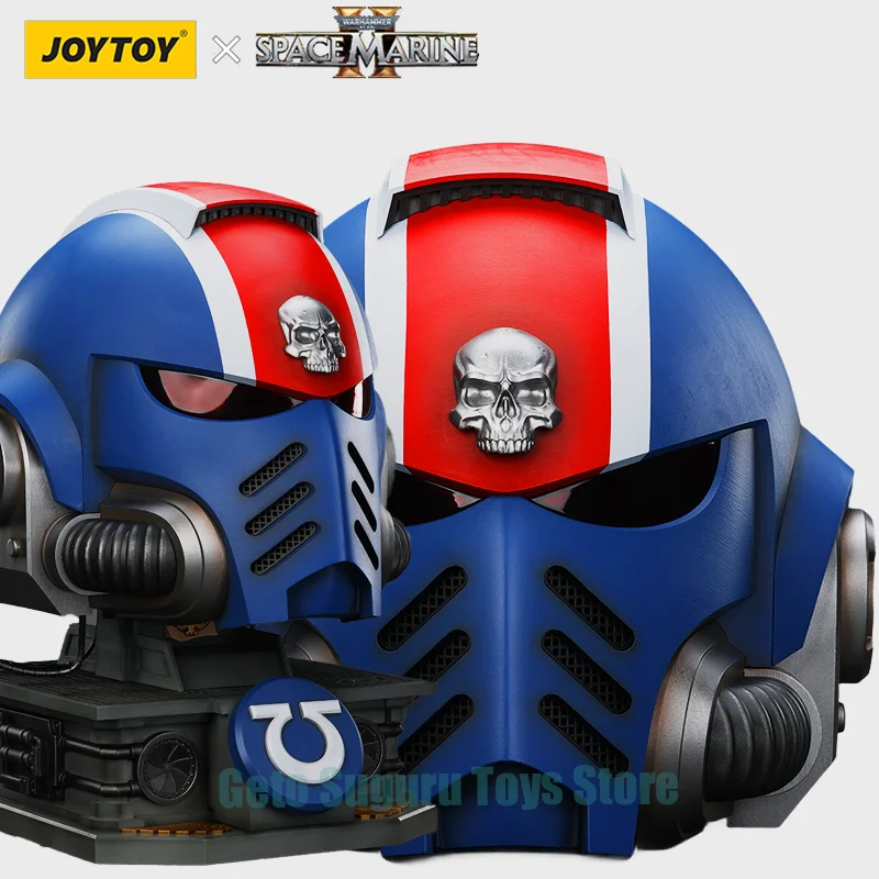 

JOYTOY Warhammer 40k Space Marine2 Action Figure Ultramarines Lieutenant Titus MKX Helmet Display Stand Collection Toys Gifts