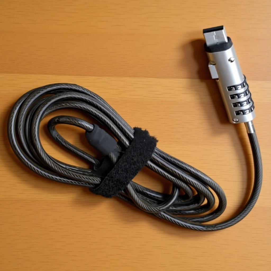 

USB Lock for Computer Laptop with Password Security 190CM Cable Zinc Alloy Notebook Padlock Anti Theft Travel