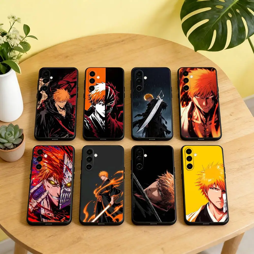 B-BLEACH I-Ichigo K-Kurosaki  Phone Case Black Silicone Soft For Samsung Galaxy A73,A72,A71,A70,A53,A52,A51