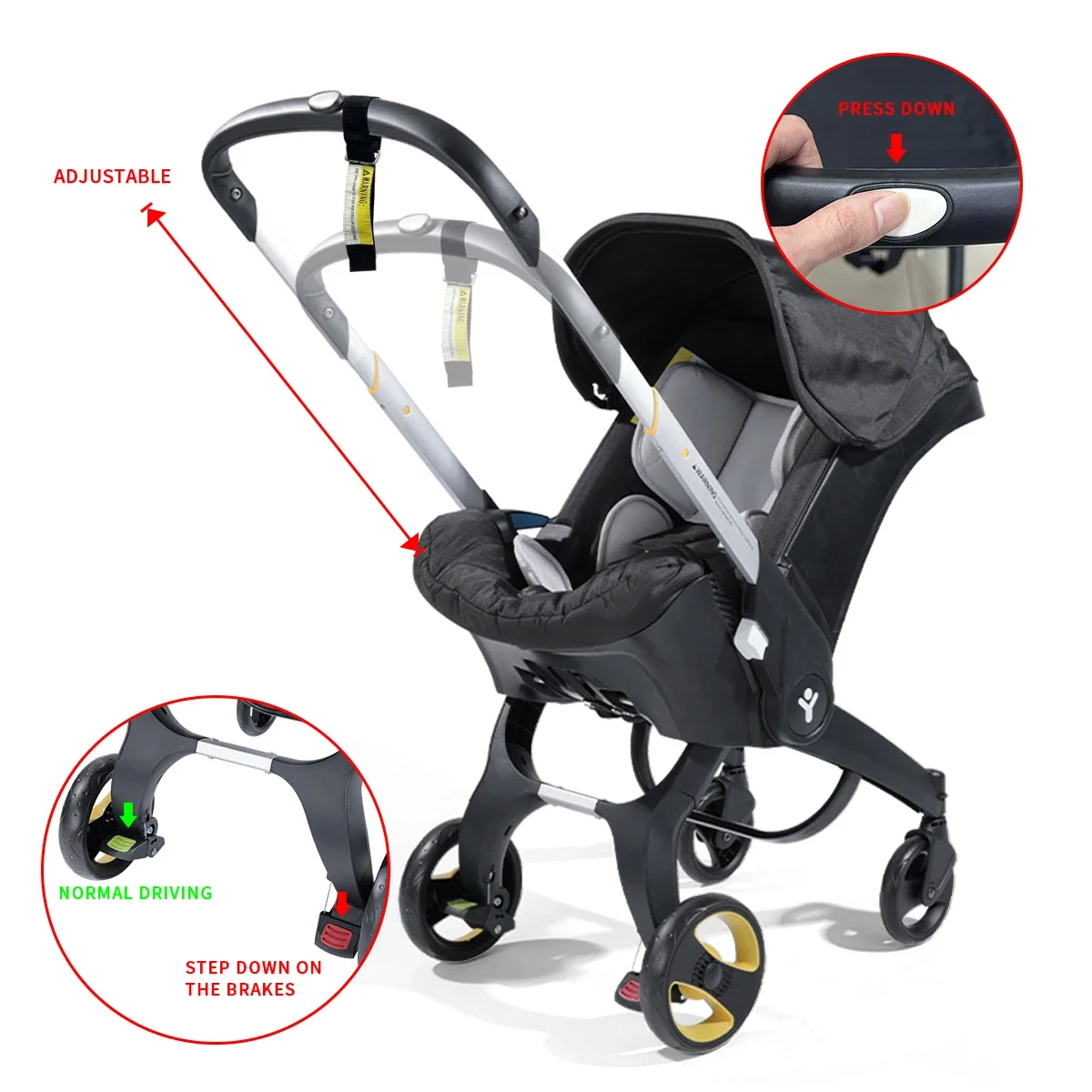

Baby stroller, lightweight and foldable, two-way push, Portable tourist vehicle, Suitable for autumn and winter travel