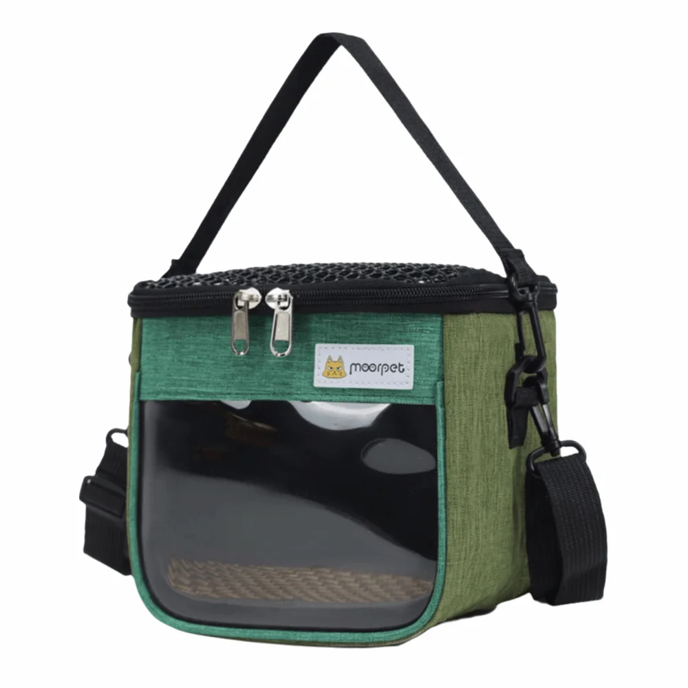 Caja de transporte para mascotas, bolsa portátil para llevar mascotas, vista clara de mano, jaula para exteriores de Chinchilla, bolsa de mensajero Oxford, mochila para mascotas, loro