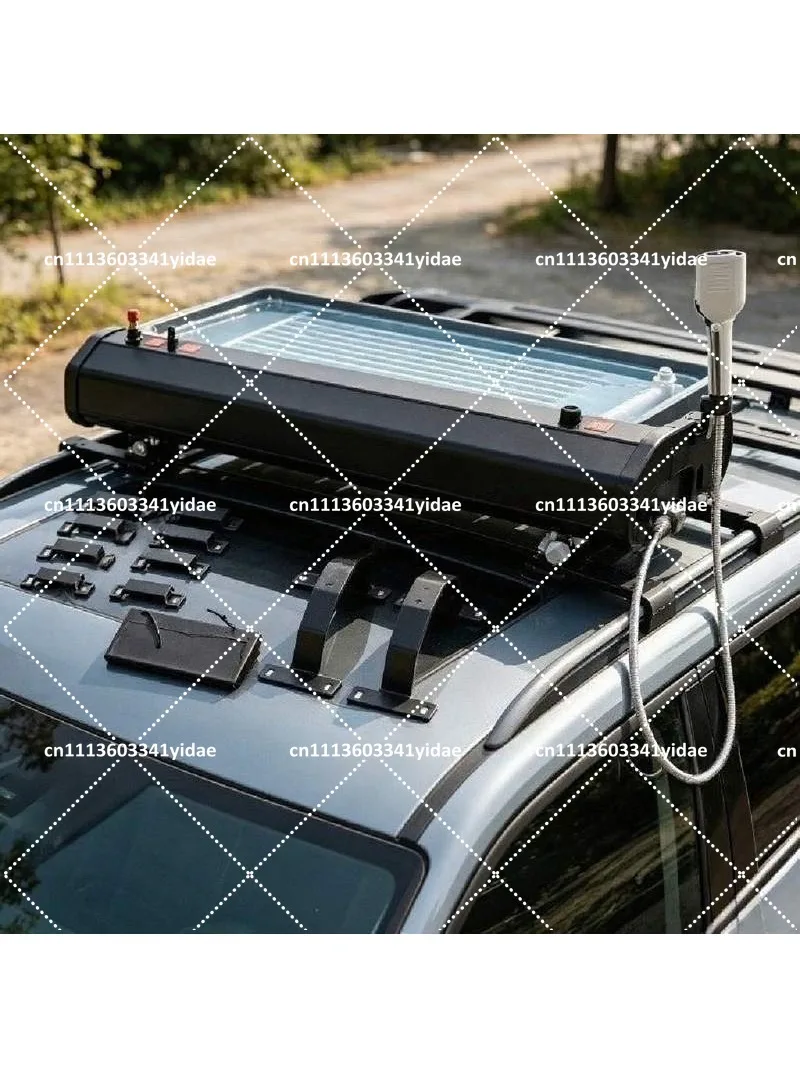 Portable Solar Camping Water Tank 18L 20L 30L, Car Roof Mounted Water Storage Can with Shower