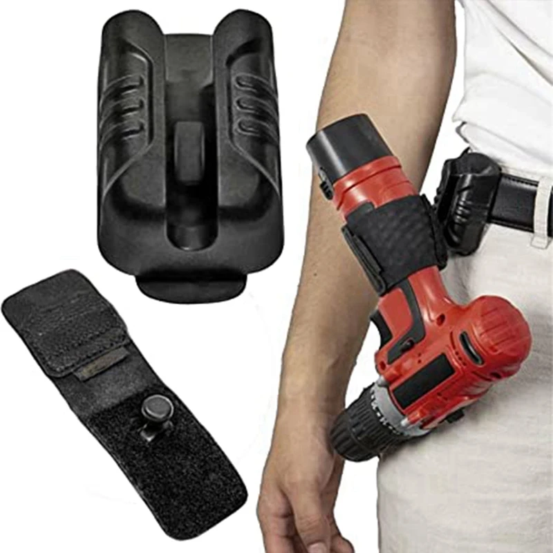 Men's Tool Belt Portable Drill Stand Tool Holster Hammer Recovery Set Self-Locking Quick Pull Belt Holster Clamp Hammer