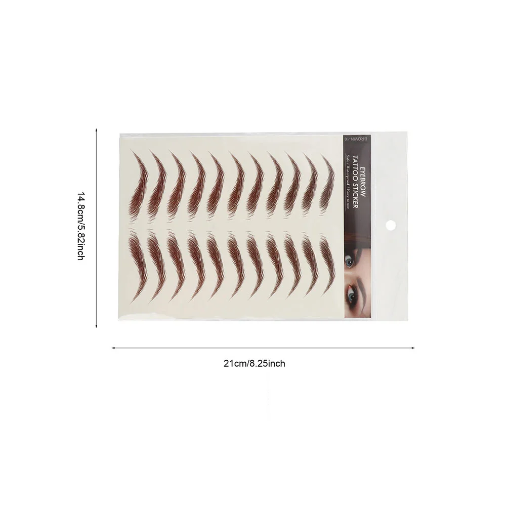Autocollants pour sourcils imperméables 6D, faux sourcils semblables à des cheveux, outil de maquillage temporaire pour sourcils étamés, sourcils artificiels