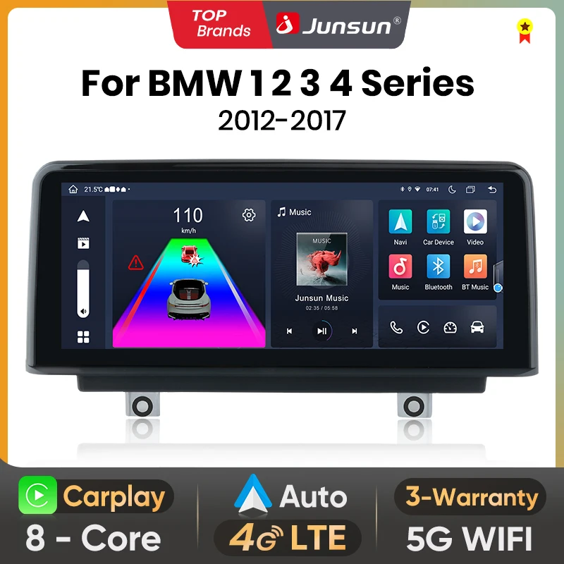 Junsun Drahtlose Carplay Android Auto Multimedia Auto Radio Für BMW 1 2 3 4 Serie F20 F21 F22 F30 F31 F32 F33 F34 F36 NBT System