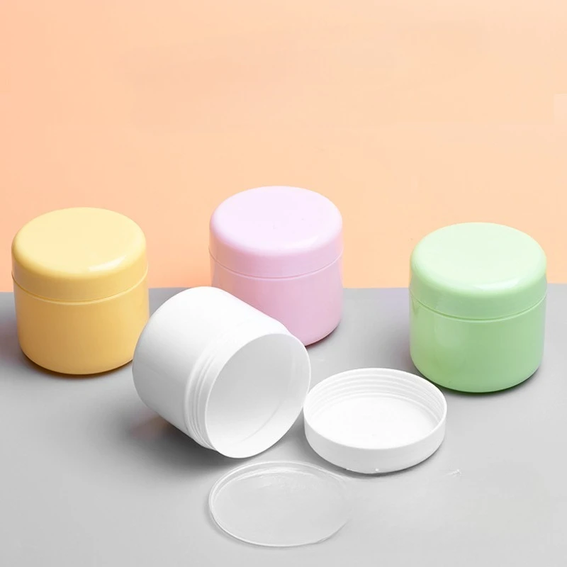 

20pcs 50g Plastic Empty Makeup Jar Round Refillable Bottle Cream Jar Empty Box Cosmetic Container Travel Bottle Tools