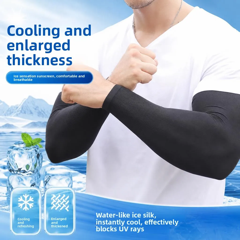 plus-size-ice-silk-sun-protection-sleeve-covers-men's-loose-outdoor-arm-protector-uv-protection-lightweight-summer-accessories