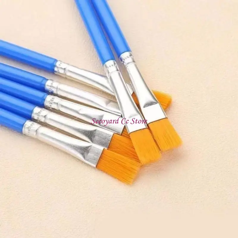 

N3UC 50 Pcs Paint Brushes Set Pointed Round Flat Paint Brushes Painting Brushes