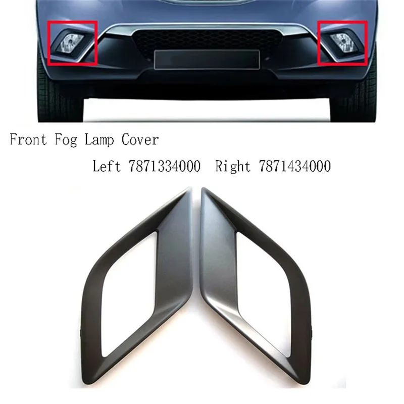 A88E-Daytime Running Light Protector Front Fog Lamp Cover For Ssangyong Korando 2011-2013