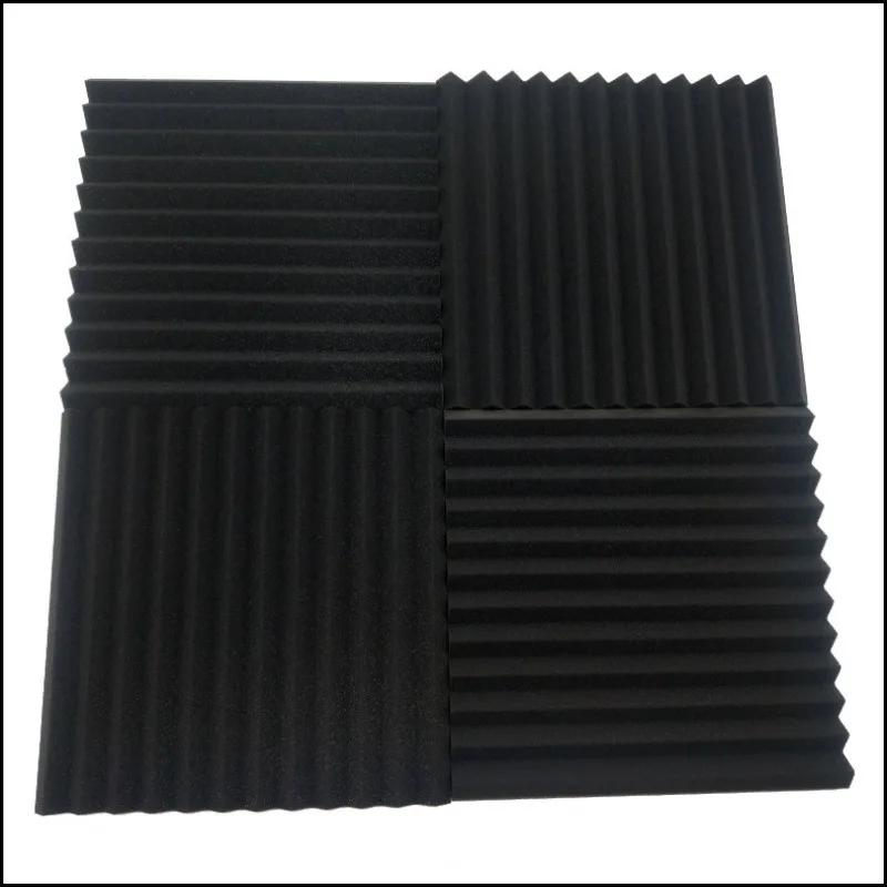 30x30x2.5cm 36Pc Self-adhesive Sound-absorbing Cotton High-density Flame-retardant Recording Studio Corrugated Soundproof Cotton