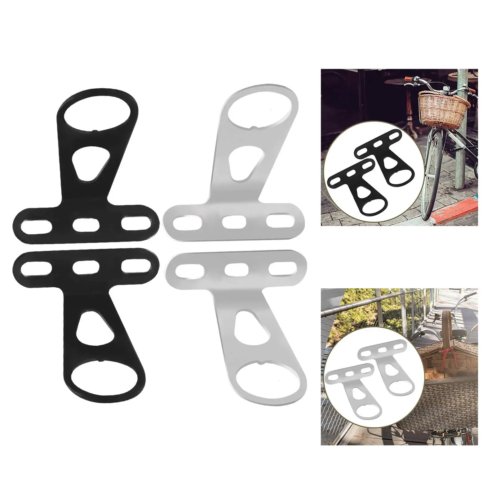 2x Bike Front Basket Fixed Holder Support Brackets for Cycling Road Bicycles