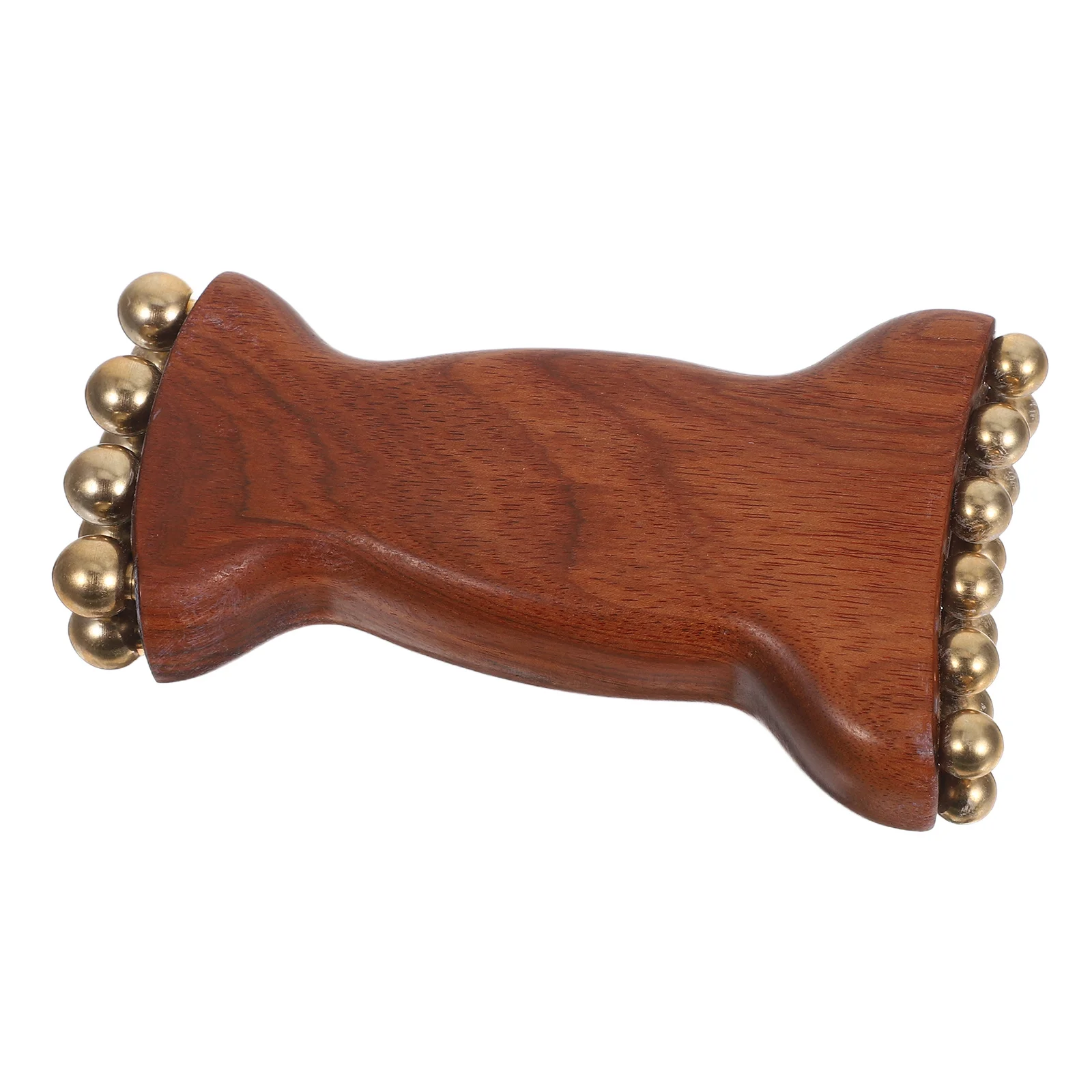 

Wooden Facial Massager Tool Handcrafted Sandalwood Face Scraper With Brass Beads For Gua Sha Face Neck Massage Portable Skin