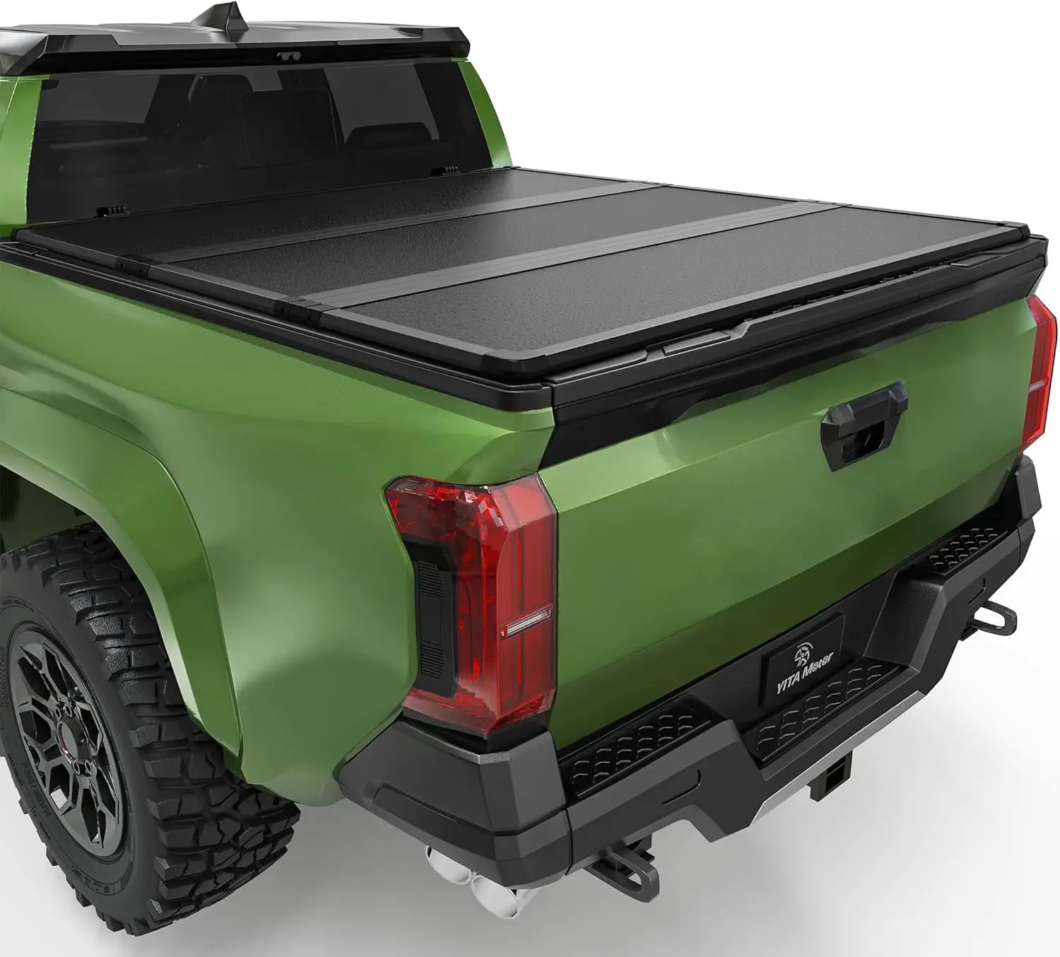 

FRP Hard Tri-Fold Truck Bed Tonneau Cover Fits for Toyota Tacoma 2024 2025 6 ft Bed with Deck Rail System (Excl. Trail Edition)