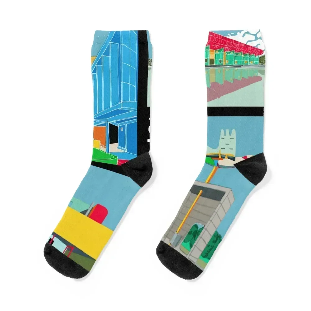 

Architecture Socks Lots new in's gym essential Men Socks Luxury Brand Women's