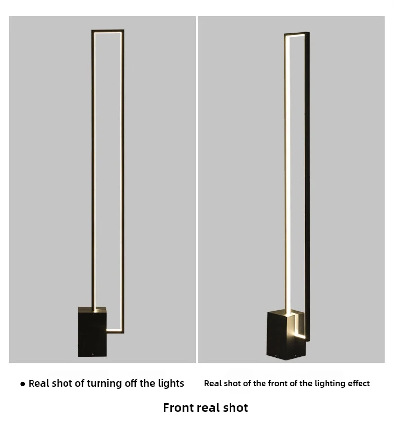 Lámpara de pie Led rectangular moderna, decoración del hogar para sala de estar, luces de pie, iluminación de noche para dormitorio, luminaria de esquina