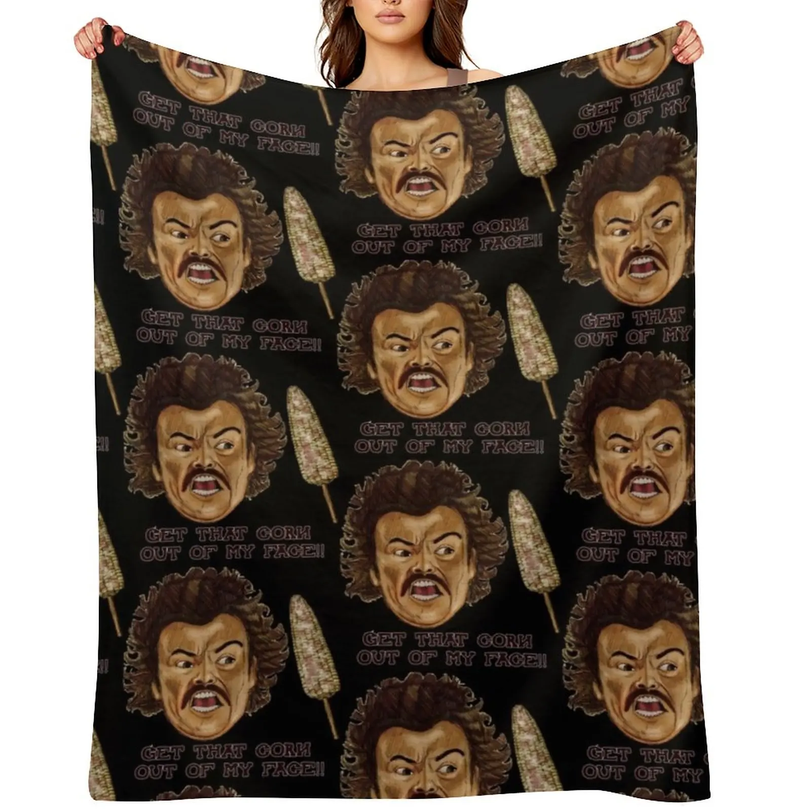 Get That Corn Out Of My Face!! Throw Blanket Bed Fashionable Fashion Sofas Luxury St Sofa Blankets