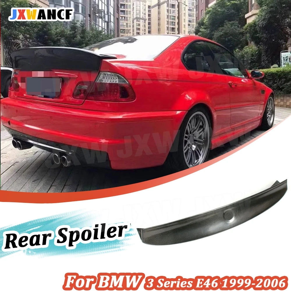 

JXWANCF Carbon Fiber Rear Trunk Lip Spoiler for BMW 3 Series E46 2door 1999-2006 Car Rear Boot Wing FRP Decoration